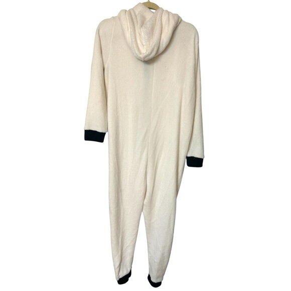 PJ ESSENTIALS Womens Snowman Hoodie Fleece Zip Costume Pajama Sz M - Picture 3 of 5